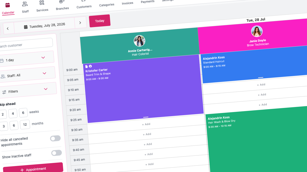 Calendar and appointment scheduling